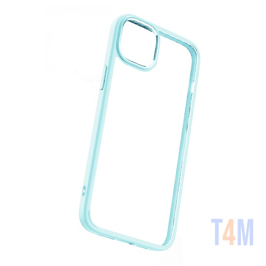 Capa de Silicone com Corpo Transparente para Apple iPhone 15 Verde